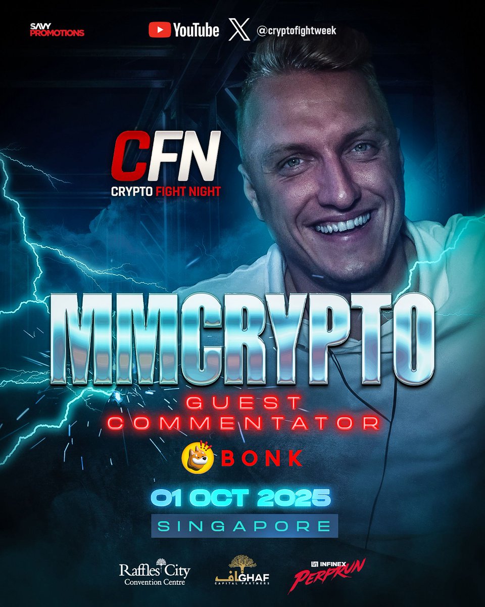 🎤 MEET YOUR GUEST COMMENTATOR: @MMCrypto! 🎤 #CFN | SINGAPORE | LIVE ON X  AND YOUTUBE . . . (This event does not endorse or promote the purchase,  sale, or investment in virtual assets)