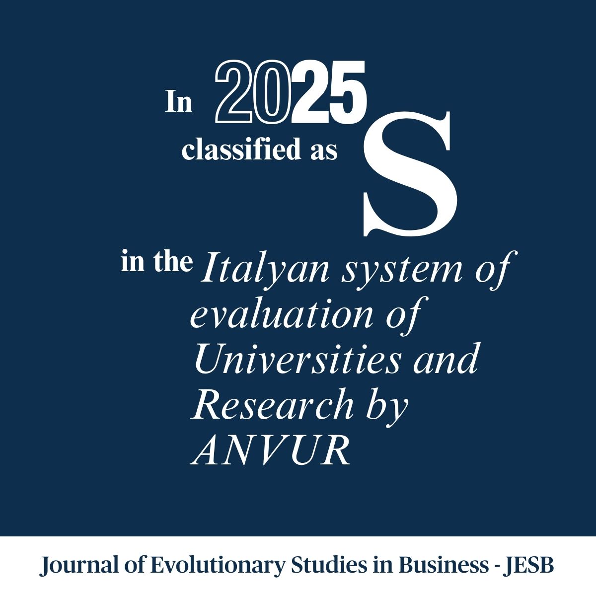 Journal of Evolutionary Studies in Business tweet media