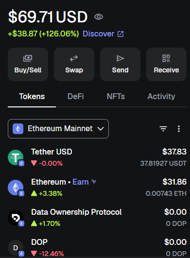 FundedCHoCH's tweet photo. I've been claiming #DOP v2 for 5 days, and this is the total amount of assets I have now. My total investment was around $200. In 5 days, I've recovered nearly 35% of it, and I still hold 99.85% of my DOP! :)

Thanks Team

$DOP @dop_org https://t.co/0qbU9SsYxL
