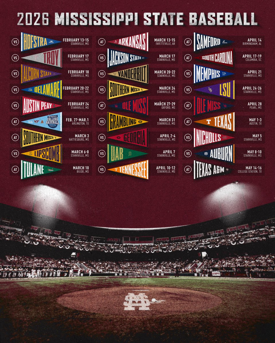 Mark your calendars 📅

Bulldog baseball is back in 135 days!

📰:  hailst.at/3VMUenN

#HailState