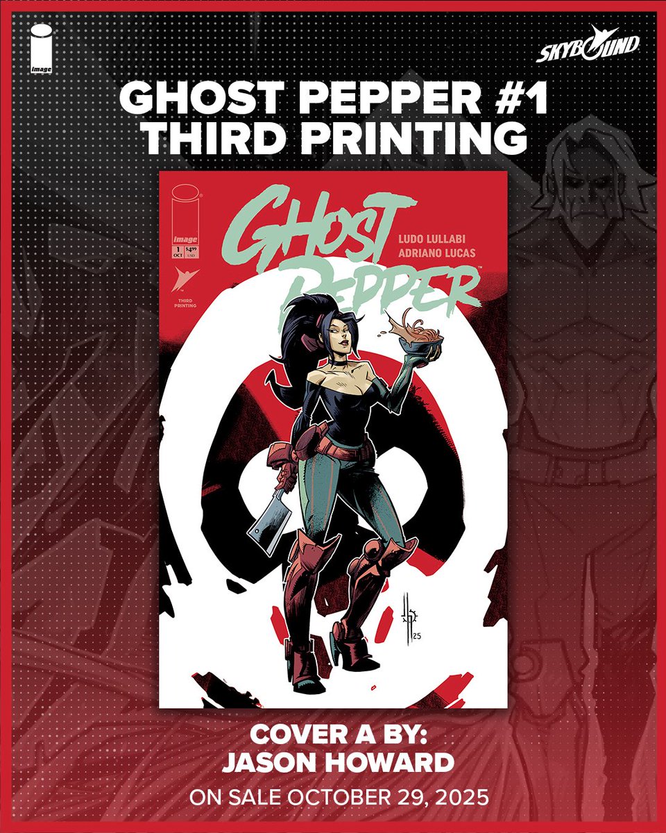 ludolullabi's tweet photo. ๐ฅ Ghost Pepper #1 is sold out AGAIN โ after a second printing!
A huge thanks for all the love ๐
The third printing lands Oct 29, with a new cover by Jason Howard!
Donโt miss it ๐ถ๏ธ
#GhostPepper #Skybound #Comics #ThirdPrinting https://t.co/0NHNaXo70U