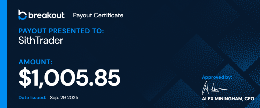 Drafttrading's tweet photo. When you do anything, do it all the way.

#MaxAllocation 200k achieved at @breakoutprop 

Easily the hardest evals to pass - and this is coming from the original king of #Apex 300k's...

$10k target, $4k max EOD DLL, $6k max LL
That's it. Commission per trade on par with retail "perps"

The catch? The daily financing costs are higher than perps (at least when compared to @HyperliquidX carry costs).  Its about $100 a day to hold 1 BTC through the roll (cheaper to close and re-enter). 

You can lose your account just from fee attrition if you are not careful.

Other than that, no rules... pure trading.

Pass, and you are funded with an account you can get payouts from the SAME DAY ( I should know, I paid for them on my first trades!) and multiple per day!

This is what 200k of financial freedom looks like!
