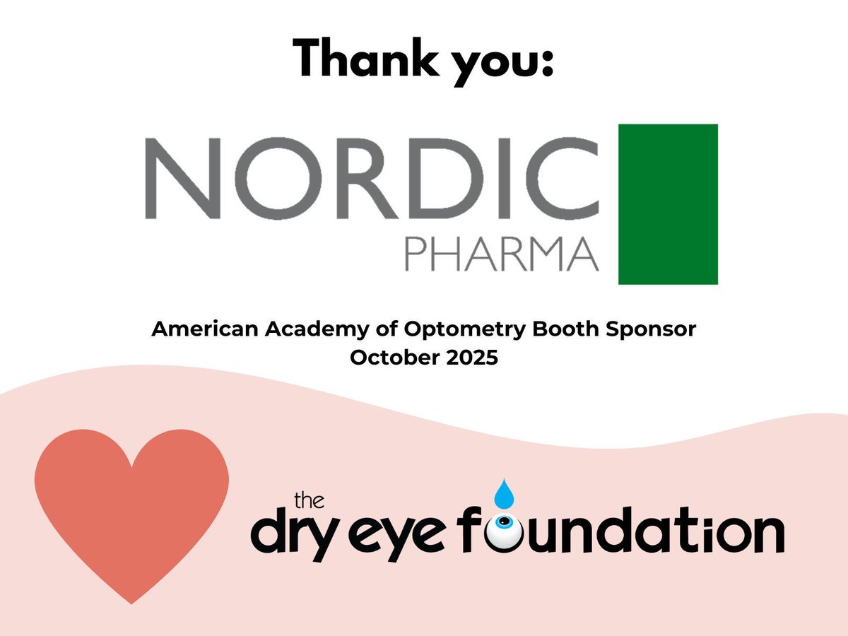 Thank you Nordic Pharma for sponsoring DEF's booth at the American Academy of Optometry Annual Meeting, October 8-10. 

Learn more about our sponsors at buff.ly/BPAdj1q