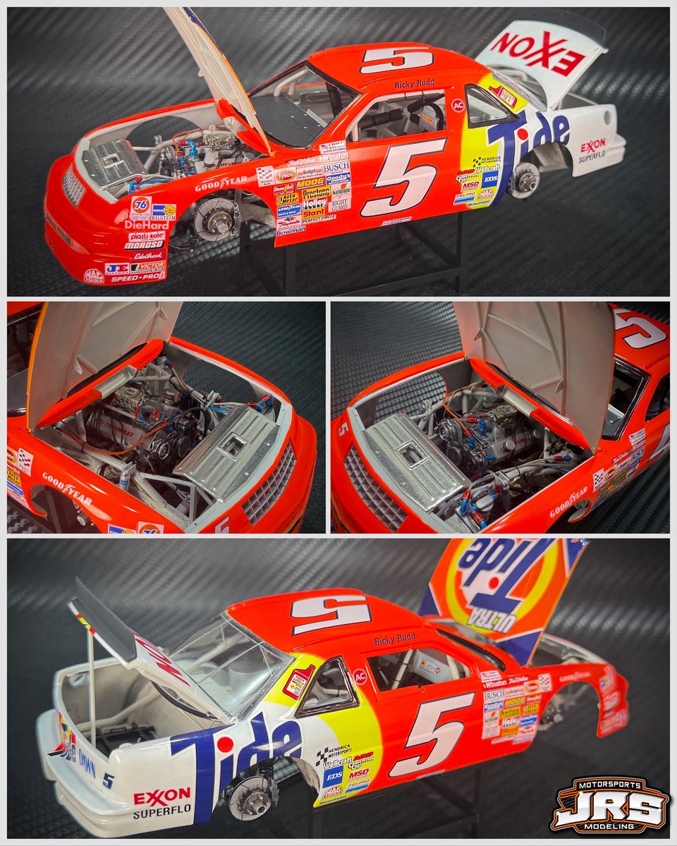 deircrfan's tweet image. First true mock up!  It’s looking like something now!  @tide @Hendrick5Team @TeamHendrick #nascarmodel #scalemodelling #modelcar #rickyrudd