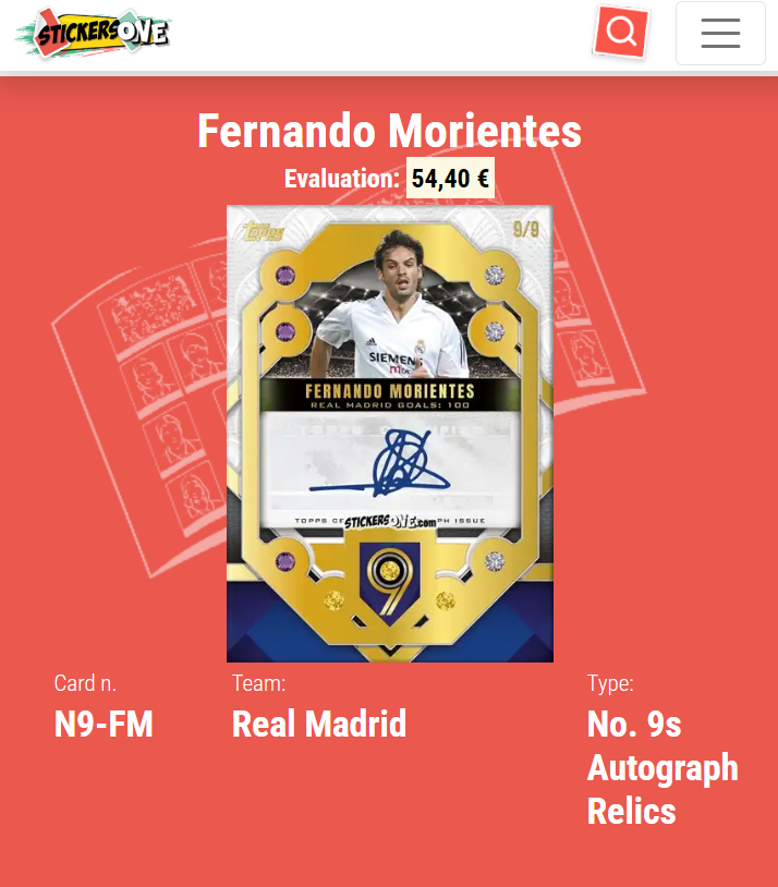 Actually_Soccer's tweet image. #PALATIAL #REALMADRID #HALAMADRID #AUTOCARD #AUTOGRAPHCARD #MORIENTES #SOCCERCARDS STICKERSONE.COM 
@STICKERSONE_COM 
REGISTER AND DISCOVER VALUE OF YOUR STICKERS AND CARDS !! #RT APPRECIATED !
