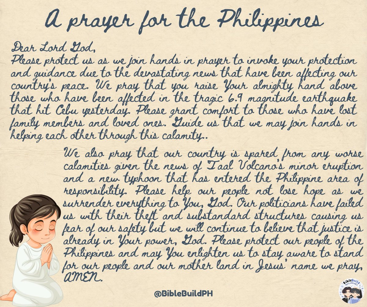 Please help join hands with us &amp; PRAY FOR THE PHILIPPINES for the tragic news that has affected our country in the past 24 hours🙏 Please stay safe &amp; stay informed on the news, PH fam! 🖤💙

#Cebu #Lindol #Earthquake #BulkangTaal #BagyongPaolo #PrayForThePhilippines