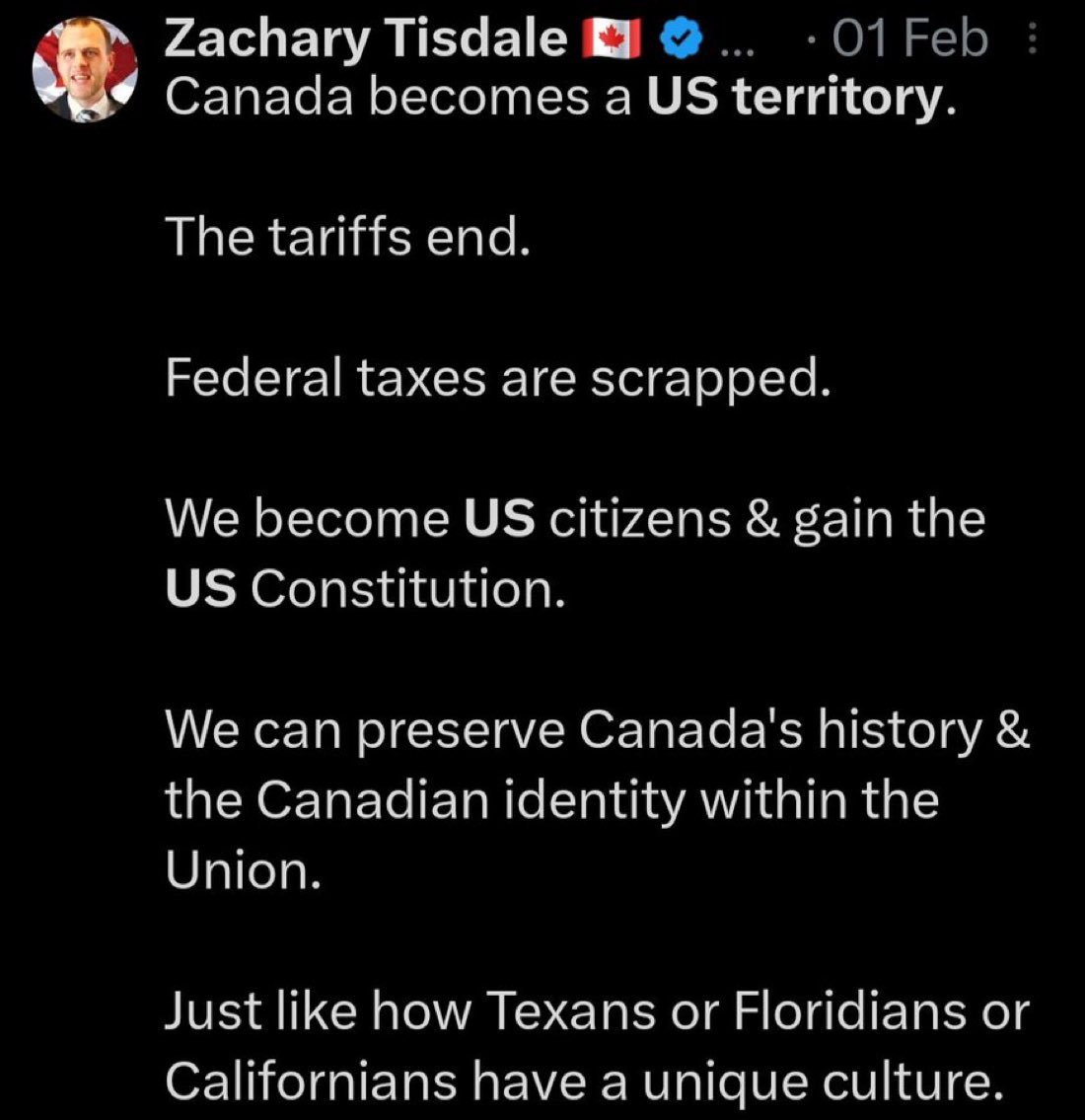 Concerned Canadian tweet media