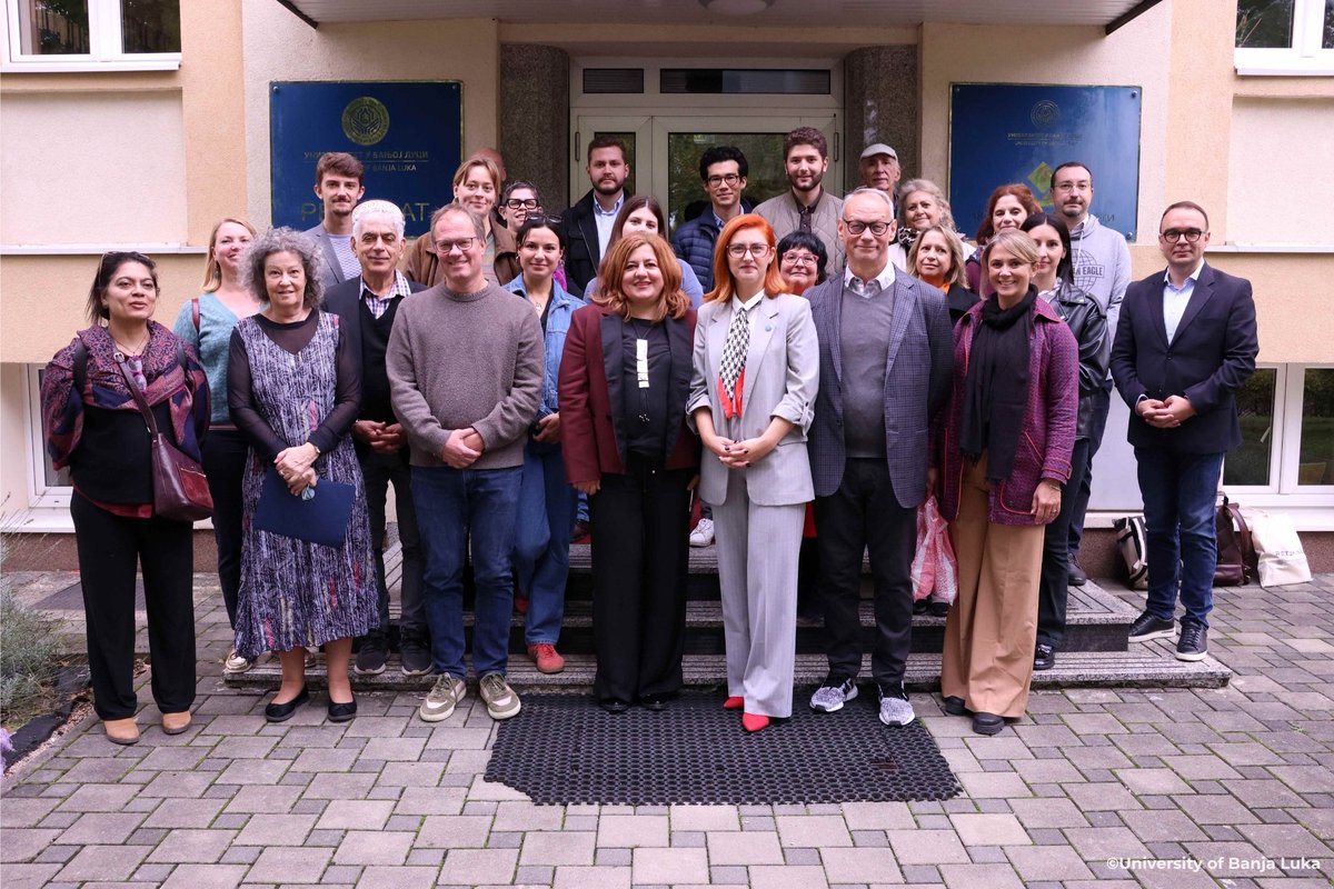 ValEUsProject's tweet photo. The ValEUs Policy Writing Workshop opened yesterday in Banja Luka 🇧🇦 with greetings from Kristina Pantelić Babić, Vice-Rector for International and Interuniversity Cooperation @UniverzitetBL.
📌 Stay tuned for more highlights!
#ValEUs #ValEUsProject #EU #EuropeanStudies https://t.co/hXEBg0Rqlv