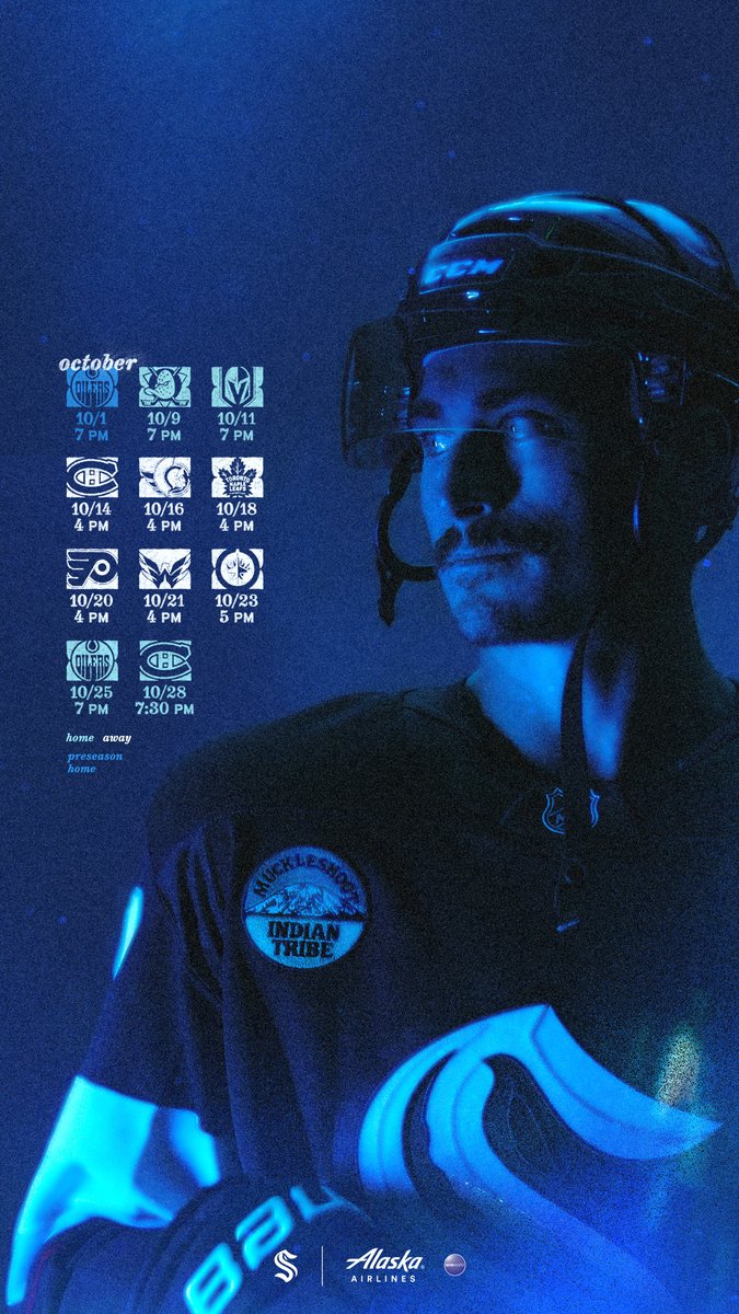 SeattleKraken's tweet image. #IsItOctoberYet? yes. yes it is 🙂‍↕️

happy hockey season, kraken fam!!! time to update those wallpapers 📲