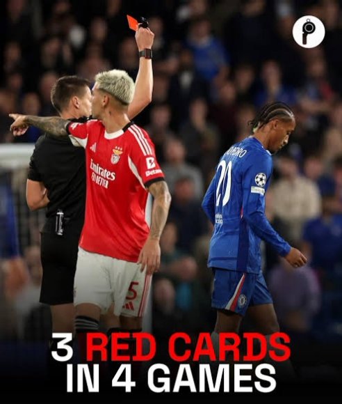 🚨 Worrying sign for Chelsea: João Pedro's red card against Benfica — the club’s third consecutive match ending with a dismissal signals a new low in discipline and game mismanagement by those in Charge. Are there any agenda behind the scene or just silly mistakes? #UCL #CFC #EPL
