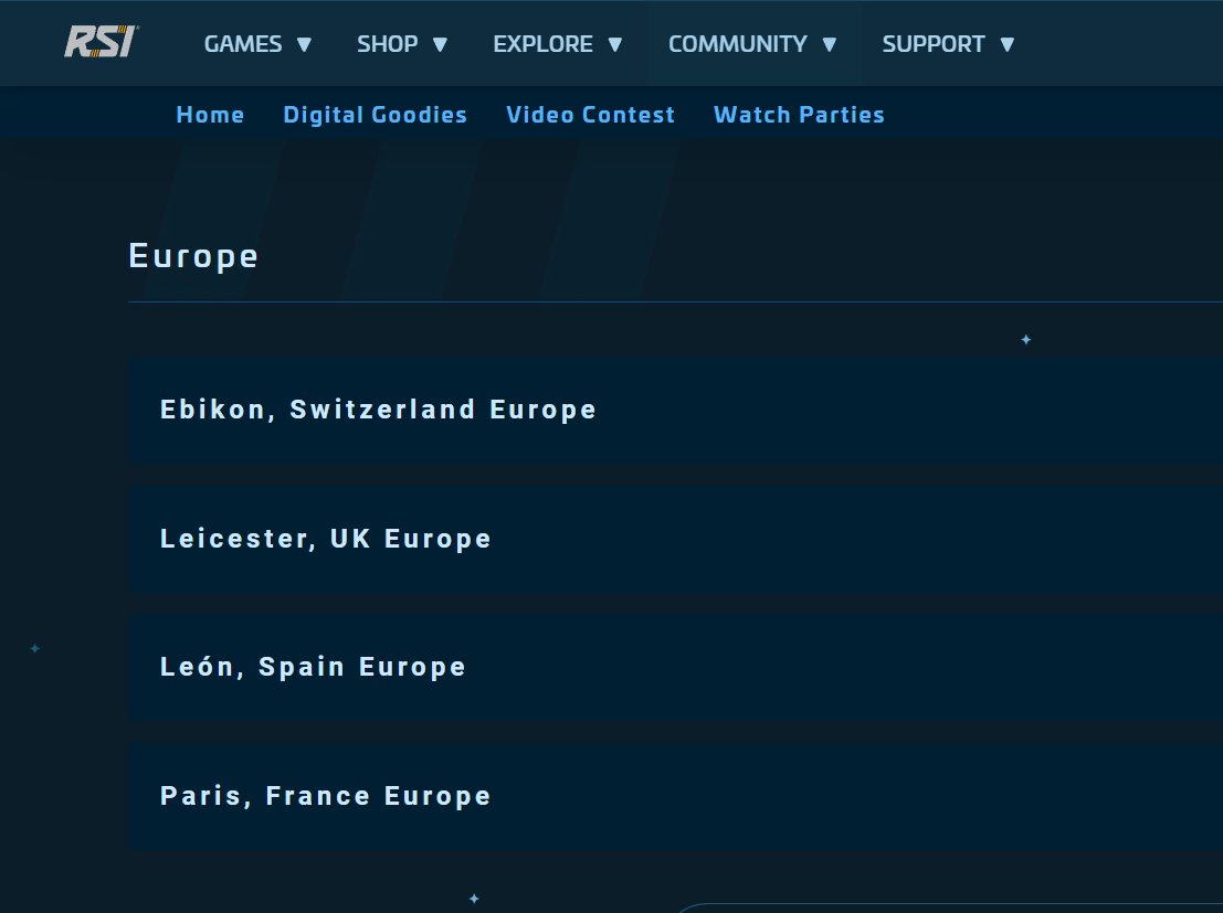 ¿Es muy grande la comunidad de Star Citizen en España? Me acabo de enterar que hay watch parties y todo por aquí #StarCitizen