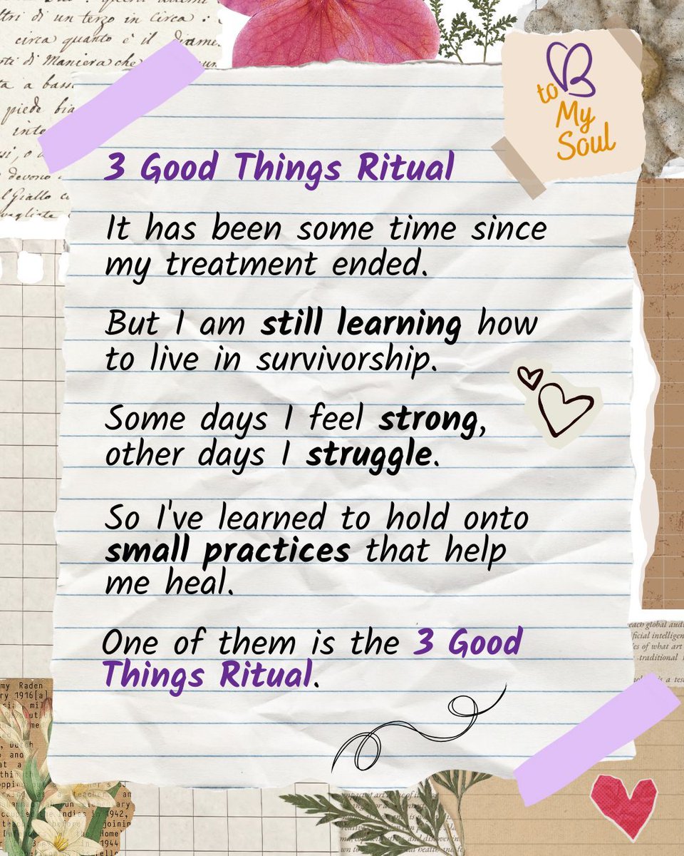 EngageEsgo's tweet image. Some days you feel strong. Some days you struggle.

That’s normal for gynae cancer patients as they work toward and through survivorship. 

This week’s #ToMySoul post has a quick exercise to help you on those hard days. Give it a try! 🦋💜