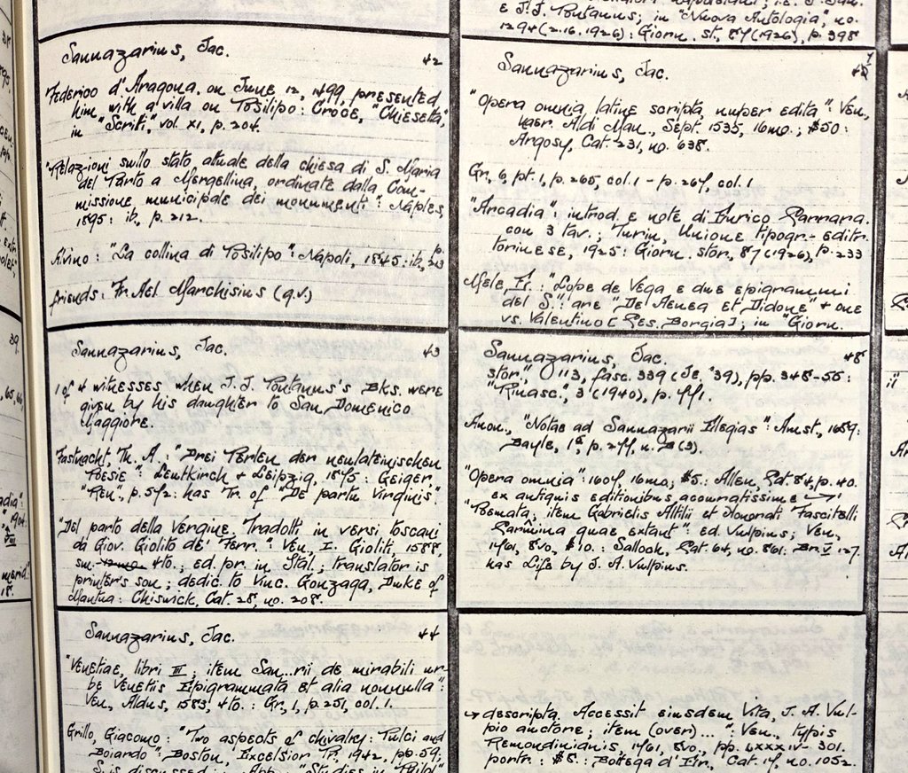 AntigoneJournal's tweet image. This is a pretty wild set: a dictionary of Italian humanists, made up by reproducing 70,000 manuscript slips, with 18 per page. Weighs about the same as a Nissan Micra.