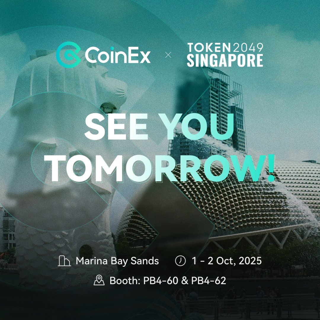 ✨ It’s finally happening  <a href="/token2049/">TOKEN2049</a> Singapore kicks off tomorrow

Team CoinEx is all set and hyped to connect, collaborate, and create unforgettable moments.

Collab with the CoinEx Creator Program. @CoinExCreators

Let’s make it legendary🔥 
#TOKEN2049 #CoinEx