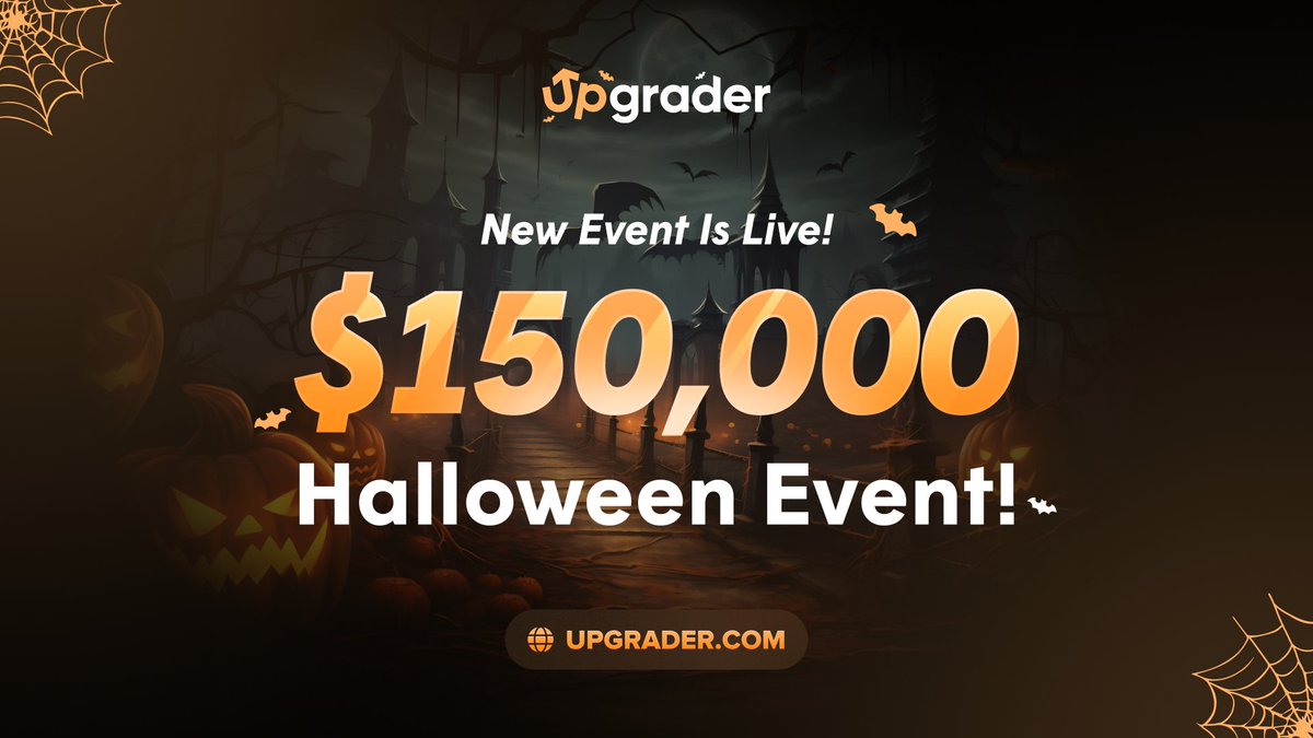 Get ready to dive into the Halloween action on Upgrader! 🎃

The $150,000 Halloween Event has arrived, bringing bigger rewards and more excitement than ever before. 👻

Join the celebration and make this Halloween unforgettable-check the replies below for all the details!