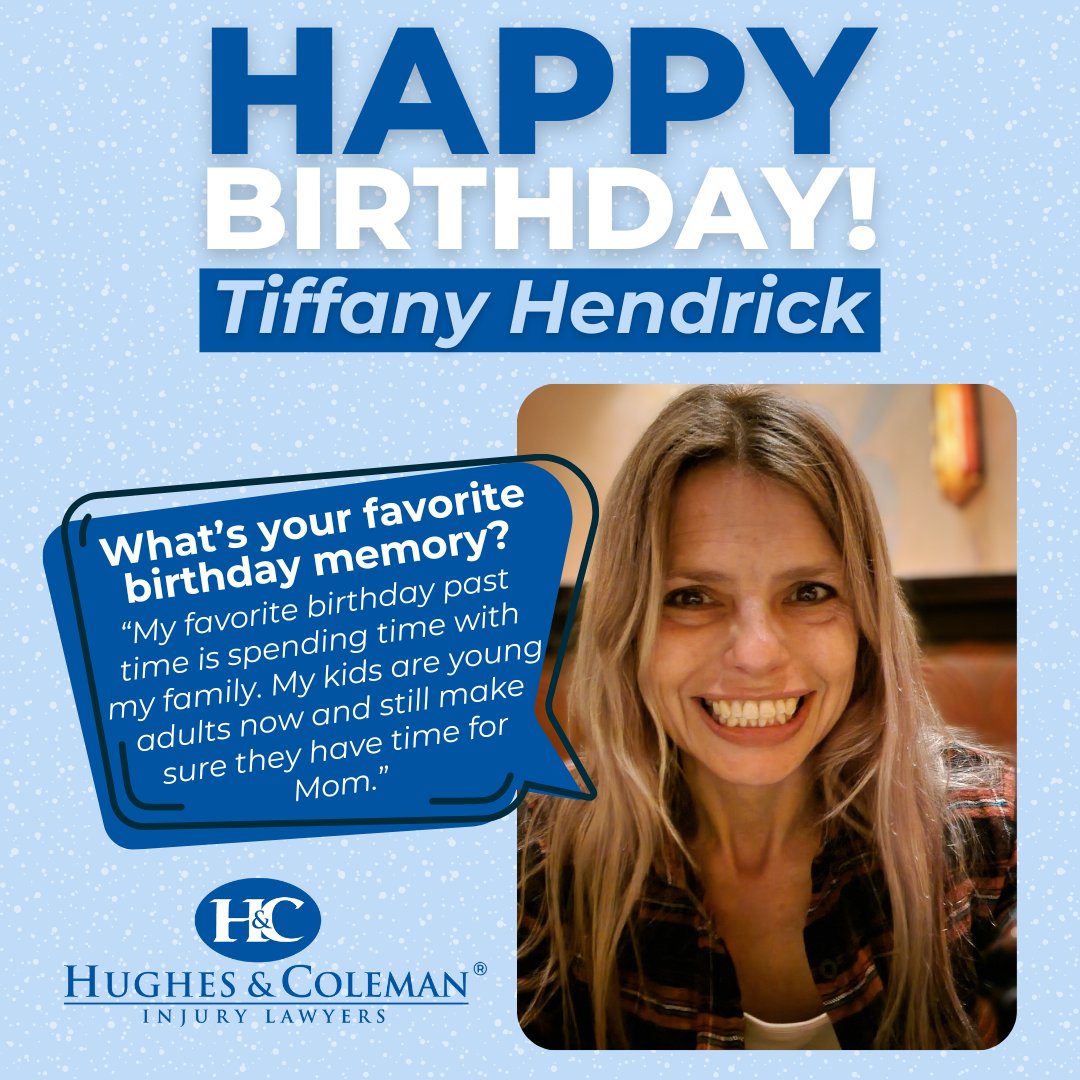 We're wishing a very happy birthday to Tiffany Hendrick from our Hughes &amp; Coleman team! 🎉 Have a great day celebrating, Tiffany! 
#hughesandcolemaninjurylawyers #hughesandcoleman #personalinjurylawyers #kentucky #bowlinggreenky #lawfirm #teammember #happybirthday