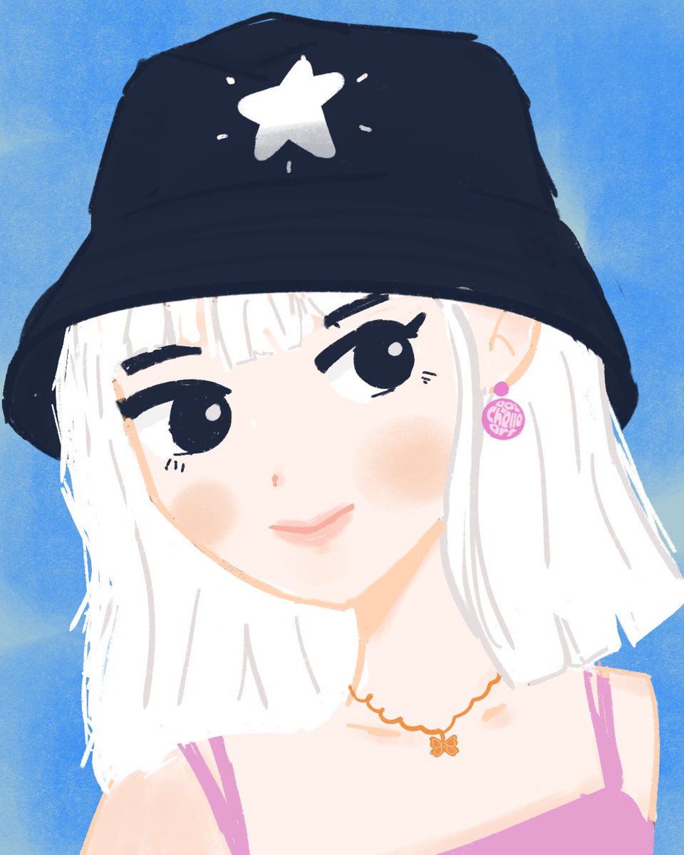 aoixchelleart's tweet photo. Another art challenge this month 🥰 

#facetober2025 by @charlyclements 

Day1: Butterfly, hat , white hair 

#artph #facetober #funwithfaces https://t.co/V3BLRnjkl6