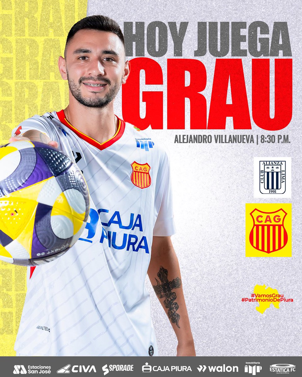 Albista_deCora's tweet photo. Partido importante en Lima 🔥.
El Grau está listo para demostrar que en cualquier cancha se juega con la misma garra.
💛❤️ ¡Con todo, Grau!
#VamosGrau #OrgulloPiurano https://t.co/GPzz99v2Es