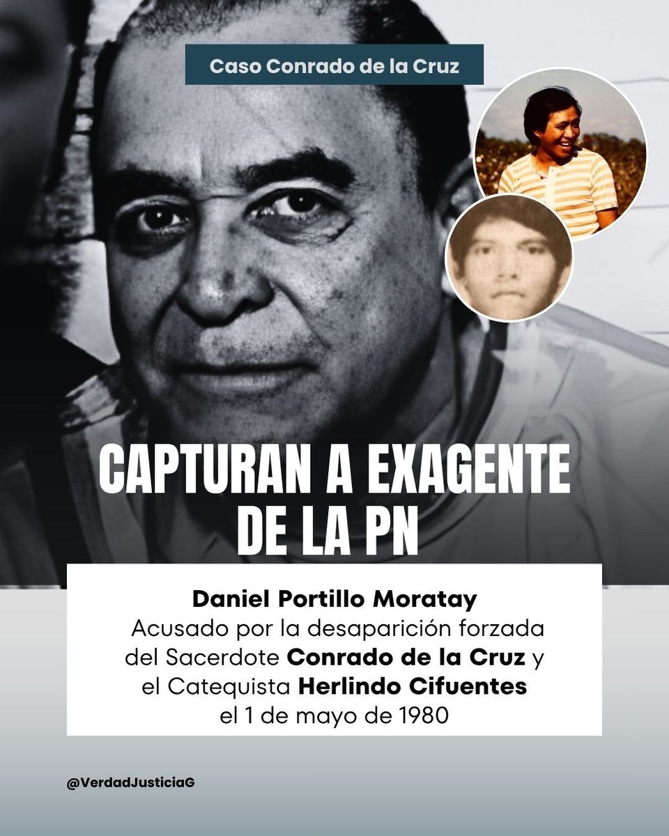 🚨URGENTE 🚨
#CasoConradoCruz  En este momento se lleva a cabo la audiencia de Primera Declaración del sindicato Daniel Portillo Morataya (Exagente de la extinta Policía Nacional) a quien se le acusa de haber participado en la desaparición forzada del Sacerdote Filipino Conrado
