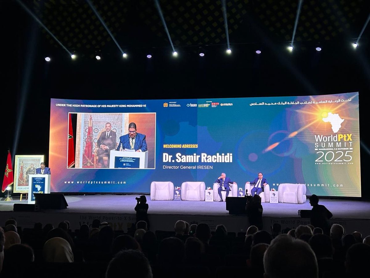 📢 [AHK News] AHK Morocco at the World Power-to-X Summit 2025 – Opening Ceremony ⚡🇲🇦🇩🇪
This morning, the AHK Morocco team – Katharina Felgenhauer, Claudia Schmidt, Rime Benmira, and Meryem Alaoui Belghiti – attended the opening ceremony of the World PtX Summit 2025 in Marrakesh.
