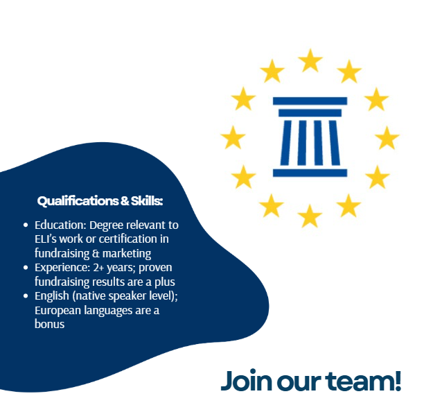 🚀 We're Hiring! Join the European Law Institute (ELI) as our next Fundraising &amp; Partnership Officer, starting October 2025! Ready to build meaningful partnerships and drive change?

👉 Apply now! lnkd.in/dmURhhzQ

❗ Deadline: 10 October 2025