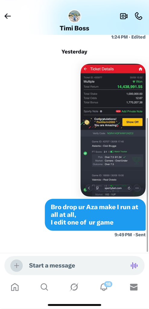 FDowskey's tweet image. Check ur dm bro
