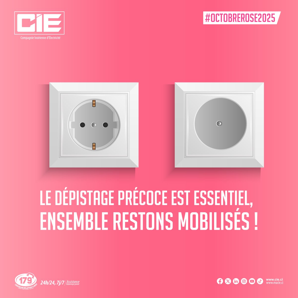 Chaque geste compte 💕

En ce mois d’Octobre Rose, la CIE se tient aux côtés toutes ces personnes qui se battent chaque jour contre le cancer du sein et du col de l’utérus.

Ensemble, restons mobilisés.

#octobrerose #lutteElectrique  #CIE #santedesfemmes