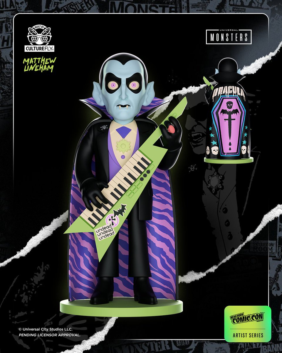 Last but not least, it's the Monster Mosh member who may suck, but not at the keys! 🎹 Dracula is the final piece of this high-voltage band of monsters! Watch as he sinks his teeth into some blood-soaked synth hooks that’ll have your eyeliner running for dear life! You can