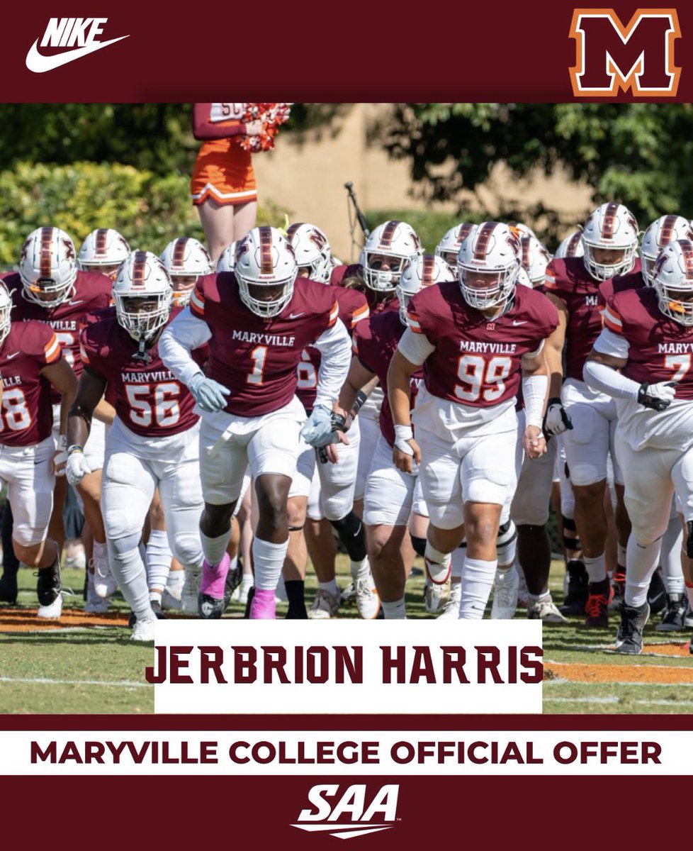 JerBrion Harris (@breezybrii32) on Twitter photo #AGTG. After a great conversation with <a href="/CoachLongHill/">Albert Long-Hill M.Ed</a> and game day visit <a href="/MCScotsFootball/">Maryville College Football</a>, I'm blessed to receive my 1st offer from Maryville College. <a href="/KevinLane99/">Coach K. Lane</a> <a href="/BigO_69/">Daniel Satterfield</a> <a href="/CoachCRathbone/">Corey Rathbone</a> <a href="/CHS_Bobcat_FB/">Knox Central Bobcats Football</a> <a href="/247recruiting/">247Sports Recruiting</a> <a href="/ChadSimmons_/">ChadSimmons</a> <a href="/5StarPreps/">5Star Preps</a> <a href="/PrimeSportsTN/">PrimeSport Media</a> <a href="/PrepRedzoneTN/">Prep Redzone Tennessee</a> #AGTG. After a great conversation with <a href="/CoachLongHill/">Albert Long-Hill M.Ed</a> and game day visit <a href="/MCScotsFootball/">Maryville College Football</a>, I'm blessed to receive my 1st offer from Maryville College. <a href="/KevinLane99/">Coach K. Lane</a> <a href="/BigO_69/">Daniel Satterfield</a> <a href="/CoachCRathbone/">Corey Rathbone</a> <a href="/CHS_Bobcat_FB/">Knox Central Bobcats Football</a> <a href="/247recruiting/">247Sports Recruiting</a> <a href="/ChadSimmons_/">ChadSimmons</a> <a href="/5StarPreps/">5Star Preps</a> <a href="/PrimeSportsTN/">PrimeSport Media</a> <a href="/PrepRedzoneTN/">Prep Redzone Tennessee</a>