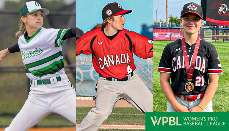 BaseballOntario's tweet photo. Three Ontario Players added to WPBL Initial Draft Prospect List

Familiar faces from Ontario include Zoe Falardeau, Autumn Mills, and Emily Baxter. The Ontario Baseball Association wishes all three Ontario players the best of luck in the upcoming draft

📰 https://t.co/r2lYp2HpXJ https://t.co/Yi0CSQwqyU