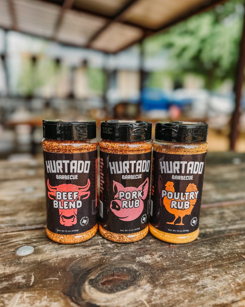 The pit’s hot, the smoke is rolling… all that’s missing is Hurtado Barbecue rubs!👀 Beef, Poultry, or Pork — crafted in-house for whatever you’re smoking. Grab yours at any location or online today!