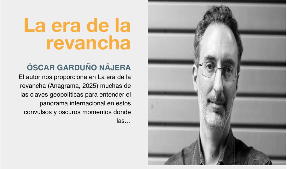 Óscar Garduño conversó con Andrea Rizzi, autor de La era de la revancha. literalmagazine.com/la-era-de-la-r…