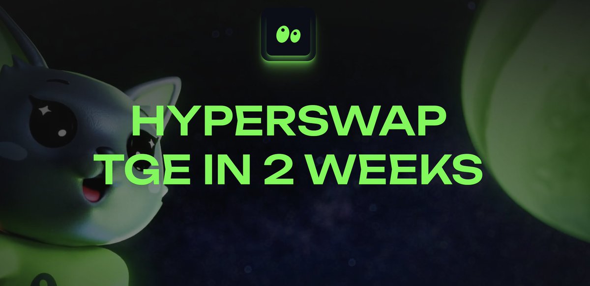 HYPERSWAP TGE CAN BE IN 2 WEEKS

Rumours say that Hyperswap <a href="/HyperSwapX/">HyperSwap</a> TGE will take place on the 15th of October. I think this can be true as Hyperswap has everything ready for releasing the token. The airdrop checker page is live on the website, but is not visible in the menu