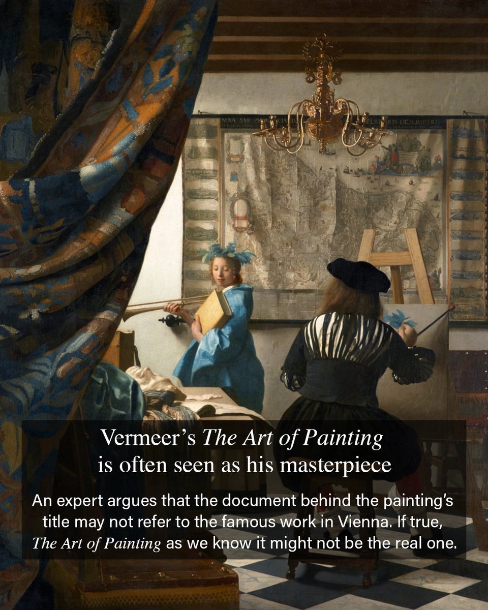ArtCert_Experts's tweet photo. A new theory claims Vermeer’s The Art of Painting may not be the painting we’ve long believed it to be.

#Vermeer #ArtHistory https://t.co/FjYiTbKF6f