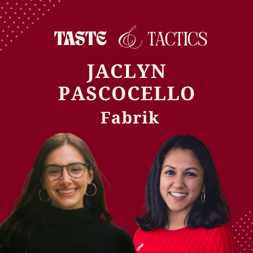 🚀 It’s launch day! 🚀

The <a href="/tasteandtactics/">tasteandtactics</a> podcast is finally live! Our first episode is with <a href="/jpascoce/">Jaclyn Pascocello</a>, Founder of Fabrik, a network of member-based community &amp; social spaces to help solve the $460B loneliness crisis.