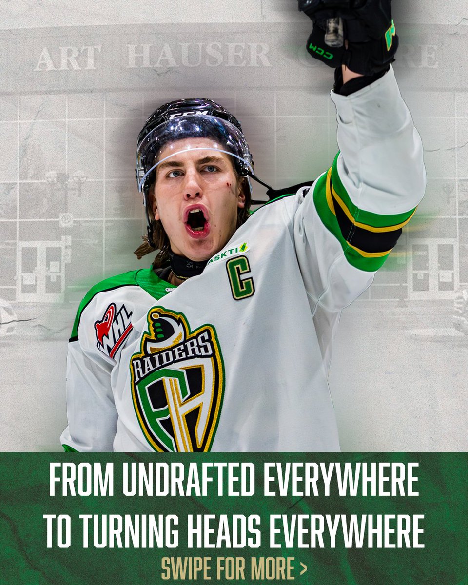 PARaidersHockey's tweet photo. It's been an incredible ride so far for Justice Christensen https://t.co/Yd20ThmmQM