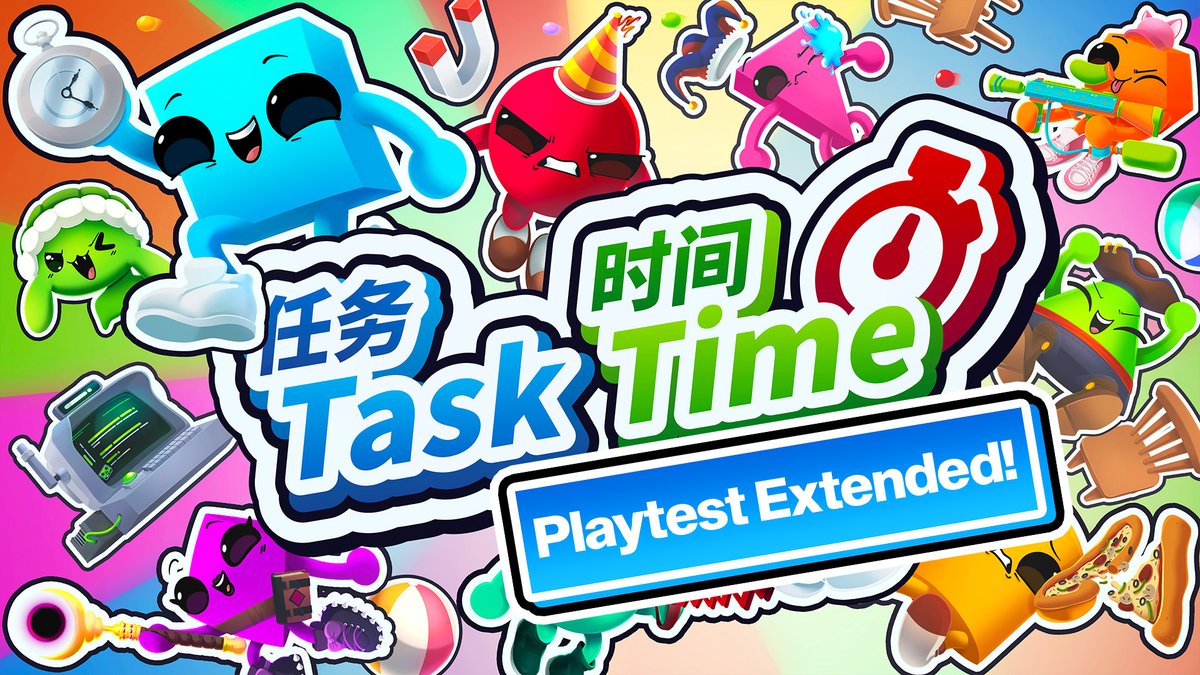 TaskTimeGame's tweet image. 📢 BEEP BOOP! 📢

We&apos;re extending the playtest!  

The playtest had such a great reception we&apos;re leaving it on until Sunday!

So squad up, put on your chaos pants and get to sabotaging everyone else&apos;s tasks 😈

Play Now on Steam: 
store.steampowered.com/app/2182680/Ta…
