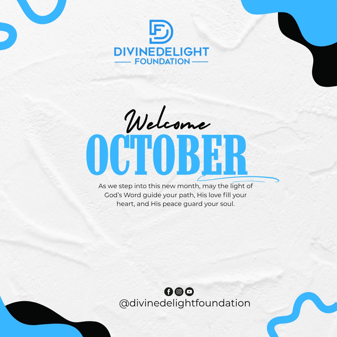 DivinedelightF's tweet photo. Happy New Month, Family! 
October is here, and with it comes fresh grace, new strength, and divine favor.
Walk boldly in God’s love and let His Word be your anchor this month. 

👉 Declare it with us: “This October, I will walk in light, live in peace, and flourish in purpose! https://t.co/e6qb85MzeZ