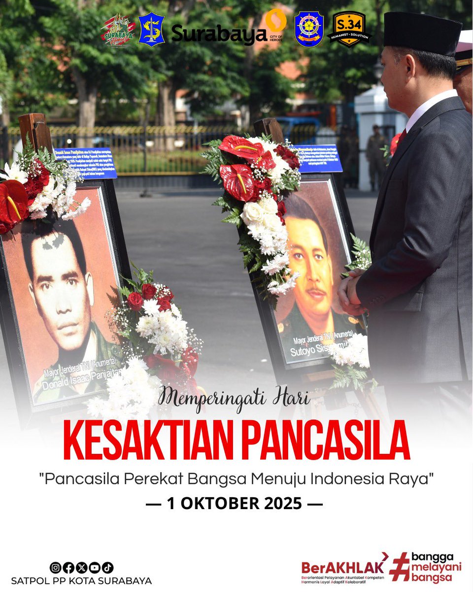 satpolppsby's tweet image. Upacara Hari Kesaktian Pancasila
Berlangsung di Balai Kota Surabaya - 1 Oktober 2015, Upacara dipimpin langsung oleh Wali Kota Surabaya @ericahyadi_

#upacara #kesaktianpancasila #satpolppsurabaya #satpolpp #surabaya