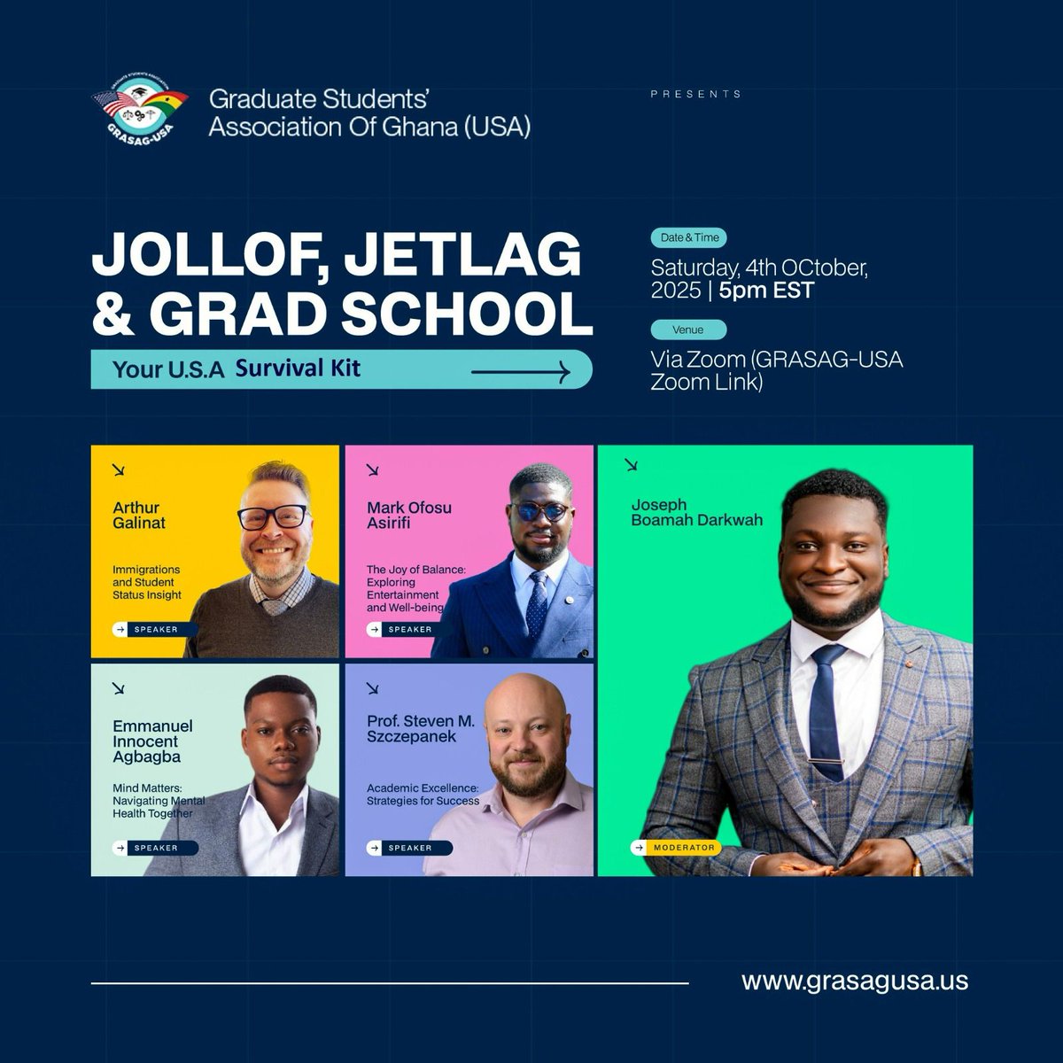 We are excited to host our inaugural event focused on empowering graduate students with the tools and support they need to thrive. See flyer for details and check comment for Zoom link. #GRASAGUSA #GraduateStudents #Community #MentalHealth #AcademicExcellence #Support  #Growth