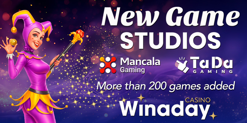 .<a href="/WinADayCasino/">Win A Day Casino</a>  Expands Content with 200+ New Games from TaDa Gaming &amp; Mancala
winadaycasino.eu/en/promotions#…
winadaycasino.eu