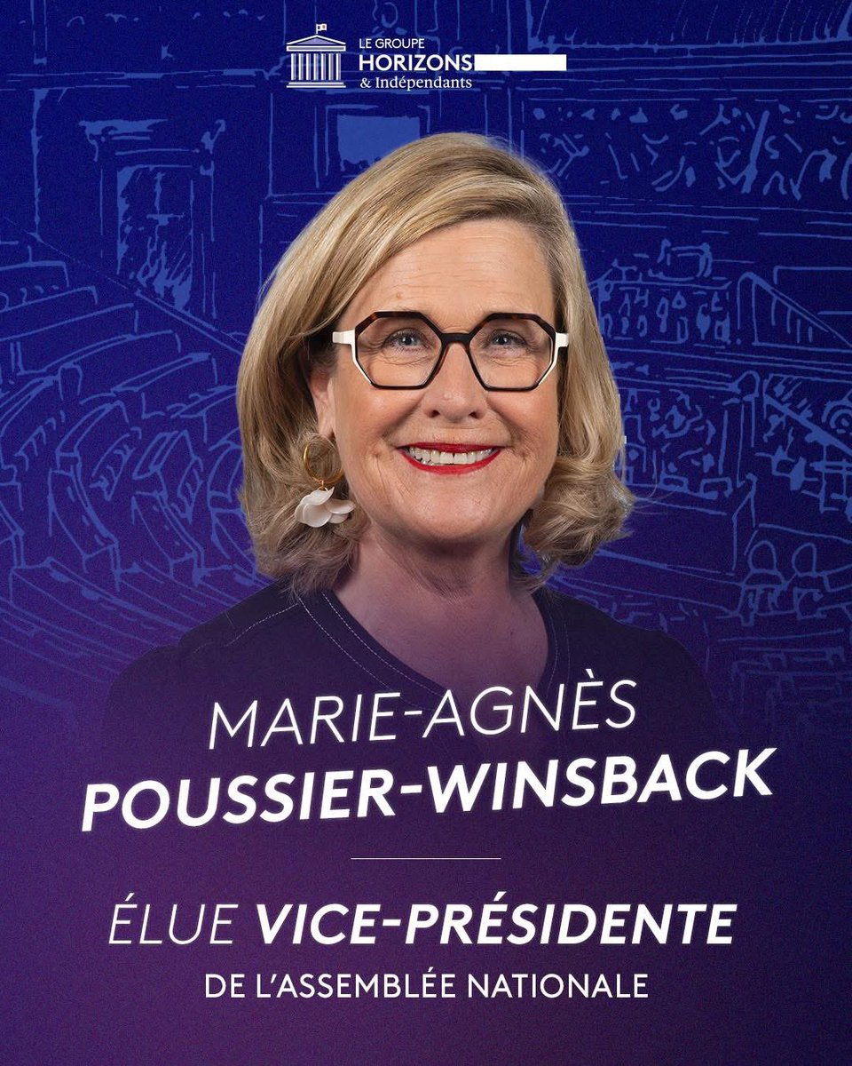 Félicitations à  Marie-agnès Poussier-winsback élue Vice-présidente de l'Assemblée nationale !

#DirectAN #AssembléeNationale