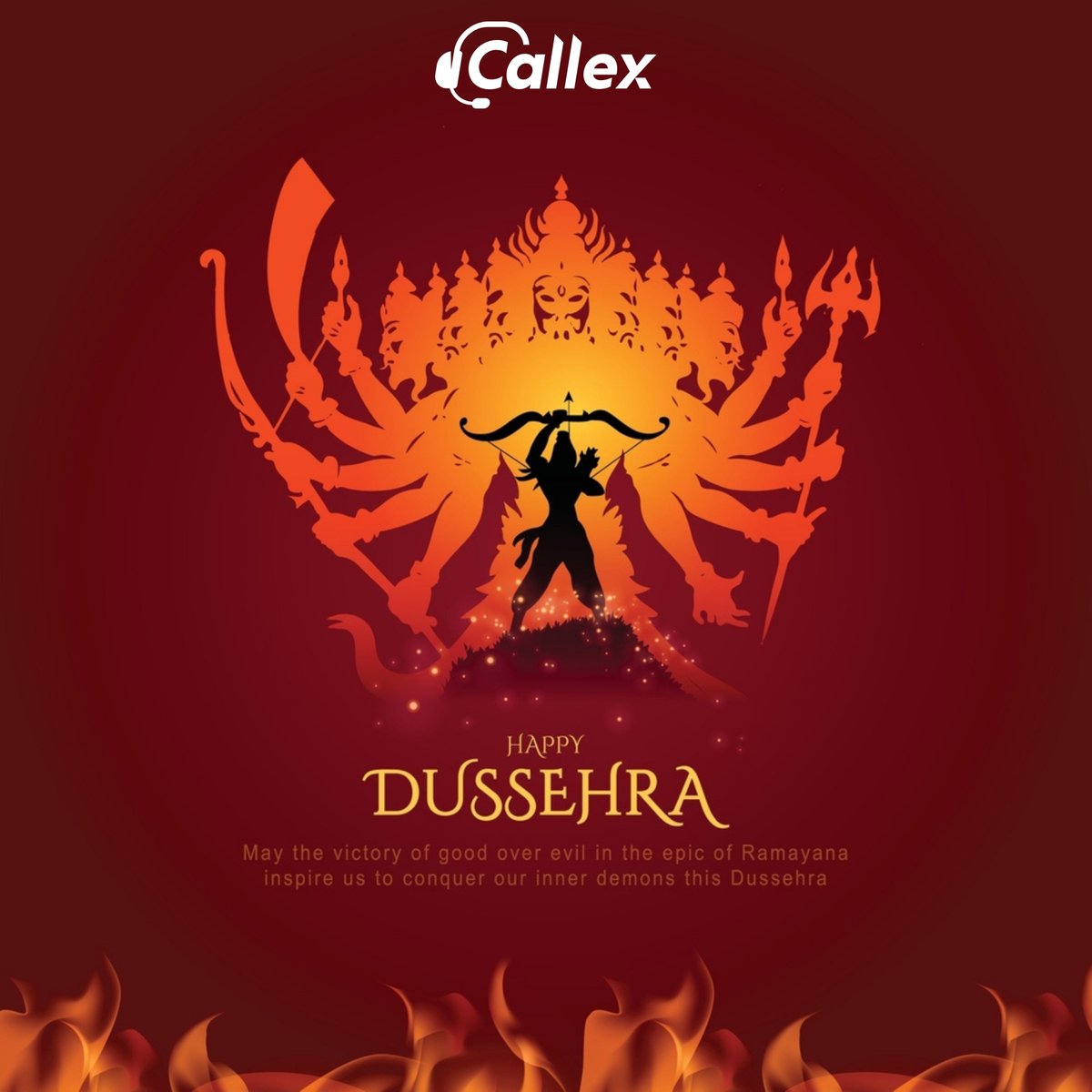 callexsolutions's tweet image. This #Dussehra, may the victory of good over evil inspire us to conquer challenges and grow stronger in life and in business.

Wishing you a Happy Dussehra from all of us at #Callex

#HappyDussehra #Dussehra2025 #FestivalOfVictory #GoodOverEvil #Positivity #Leadership