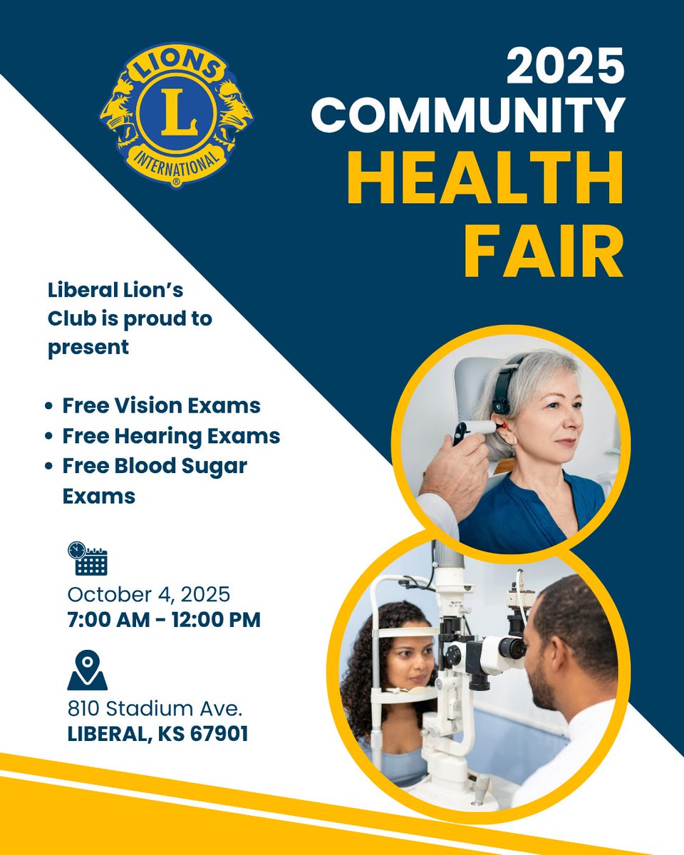 SWMCMedCenter's tweet photo. 👀👂 The Liberal Lions Club will be at the 2025 SWMC Health Fair this Saturday, October 4th, from 7 a.m. – Noon! https://t.co/WzeBof9Orw