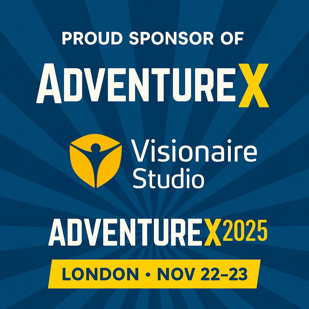 🎉 We’re proud to announce that Visionaire Studio is sponsoring AdventureX 2025 in London (Nov 22–23)!

AdventureX is the only narrative games convention – a meeting place for developers and fans of story-driven games. By supporting the event, we want to help strengthen the genre