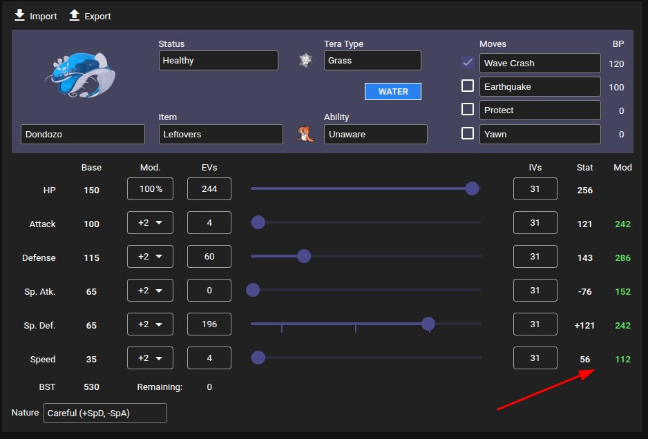 News on VGC Multi Calc

Stats now show with boosts, abilities, and items applied. 

Abilities that change terrain/weather update the field automatically. 

Speed stats &amp; movesets updated with September data!

Feedback is welcome! 

vgcmulticalc.com