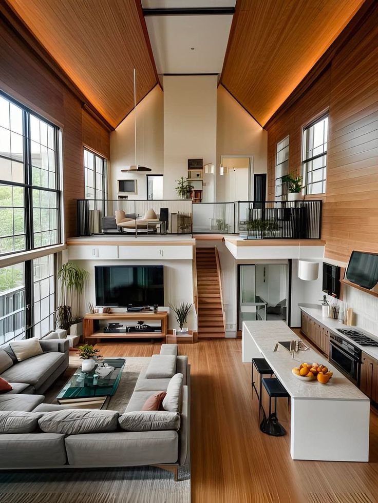 HOUSEPORN___'s tweet image. High ceiling home.