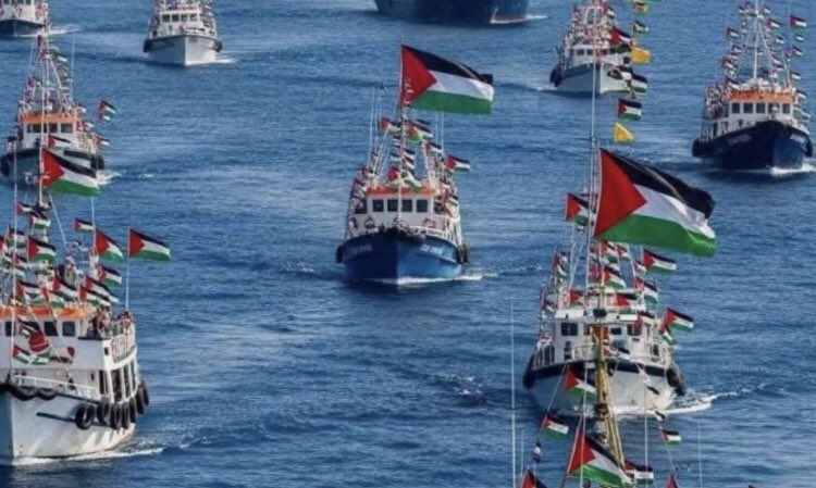 SaviourUpdates's tweet photo. ⚡️Spanish Defense Minister: 

We call on the Steadfastness Flotilla to act responsibly. 

Our warship is monitoring the Steadfastness Flotilla and will only intervene in cases of extreme necessity. https://t.co/vedjsyFCUb