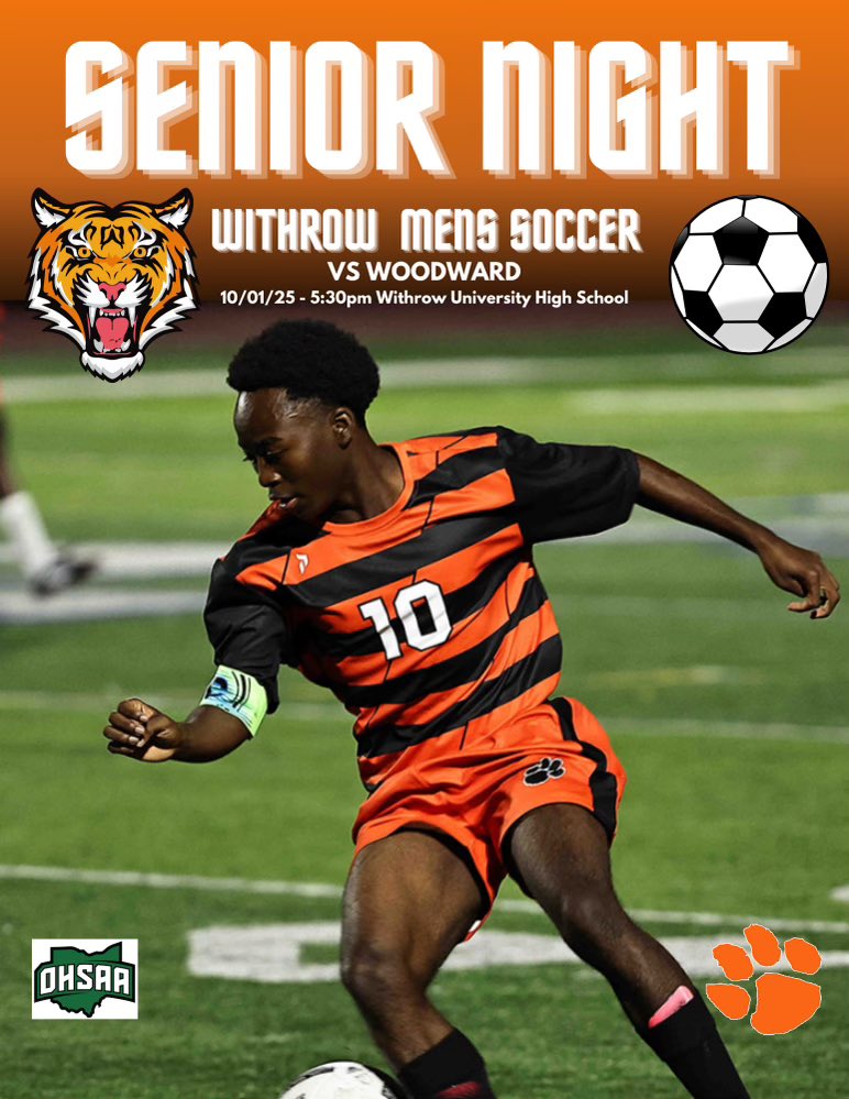 GAMEDAY - Senior Night 
Withrow vs Woodward <a href="/ItsBlue_AllDay/">Woodward Athletics</a> 
🏆 CMAC 
📍 Home
⏰ 5:30 PM

Halftime: Senior Night Recognition 🎓
