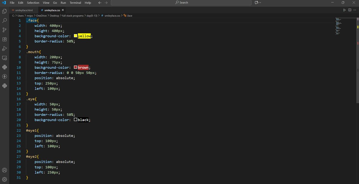 Deepakkumar6543's tweet image. Day 10:
✅Java (loop (do-while, for, for each), break & continue, recursion)
✅Programming Exercise (59-64) (yt: Complete coding by Prasant Sir)
✅ CSS (transitions, box shadow, opacity, card hover)
✅ Create a smiling face emoji (😀) using HTML and CSS
#100DaysOfCode #zigbee